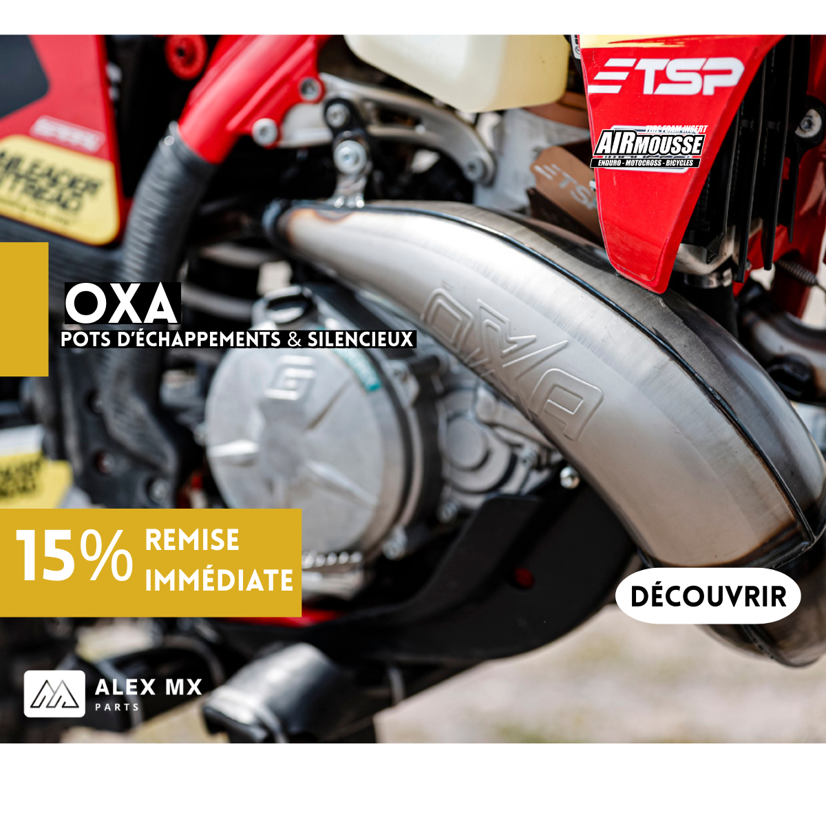 Echappement OXA 2 Temps Silencieux et Pot Performance Enduro