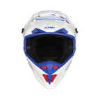 Casque Acerbis T711 blanc/bleu/rouge cross enduro fibre - arrière