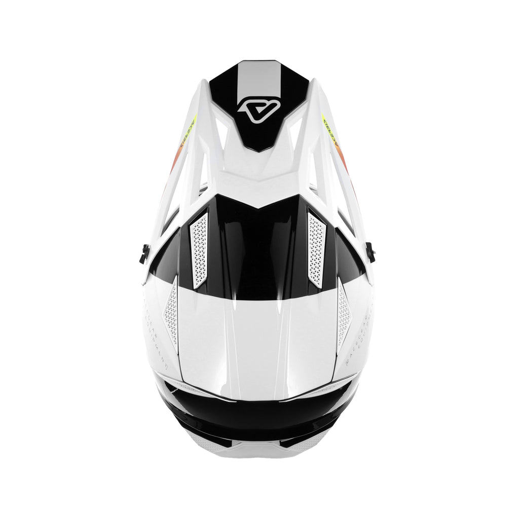 Casque Acerbis T711 blanc/noir cross enduro fibre ECE 22-06 - face