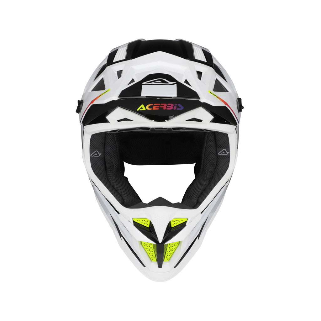 Casque Acerbis T711 blanc/noir cross enduro fibre - arrière