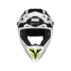 Casque Acerbis T711 blanc/noir cross enduro fibre - arrière