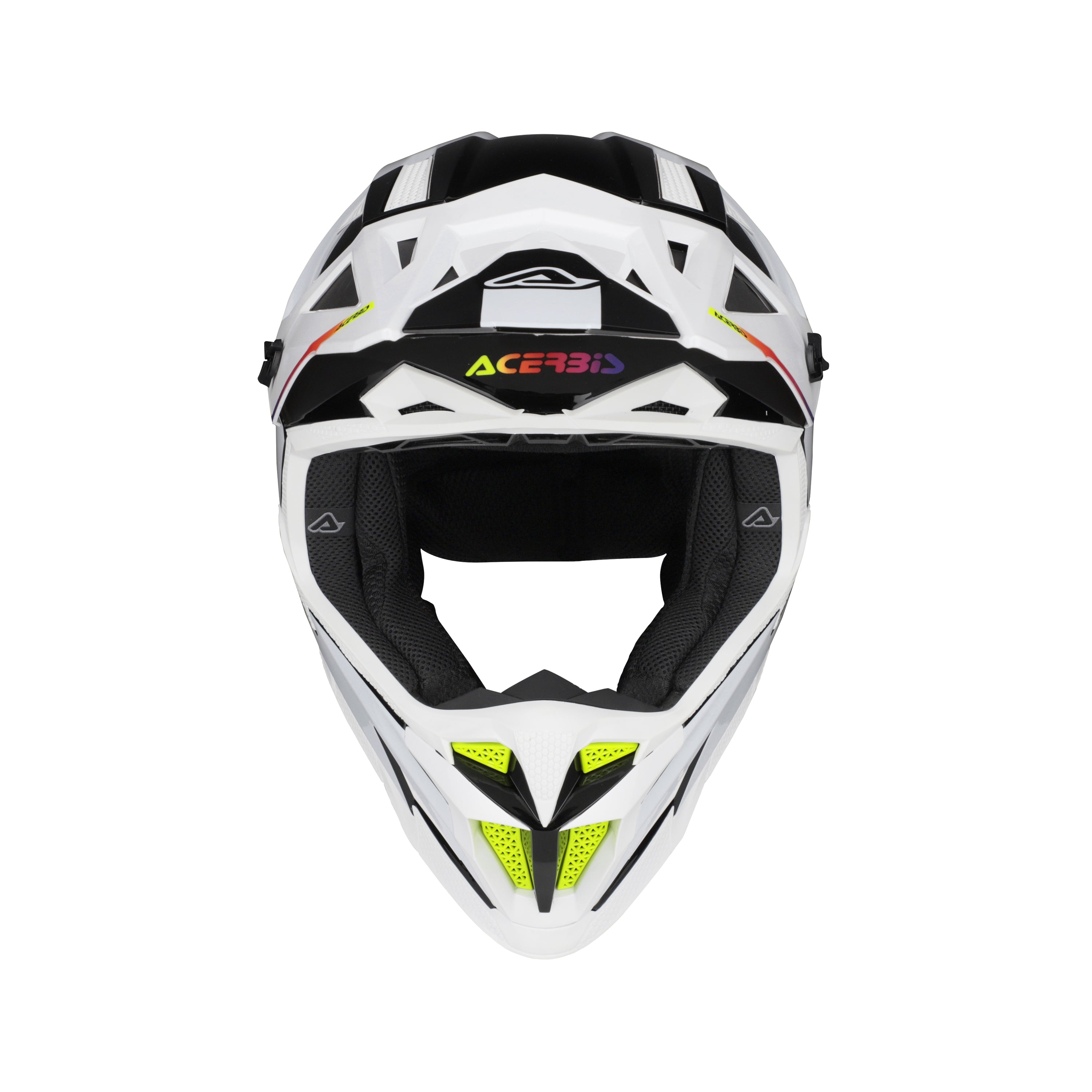 Casque Acerbis T711 blanc/noir cross enduro fibre - arrière