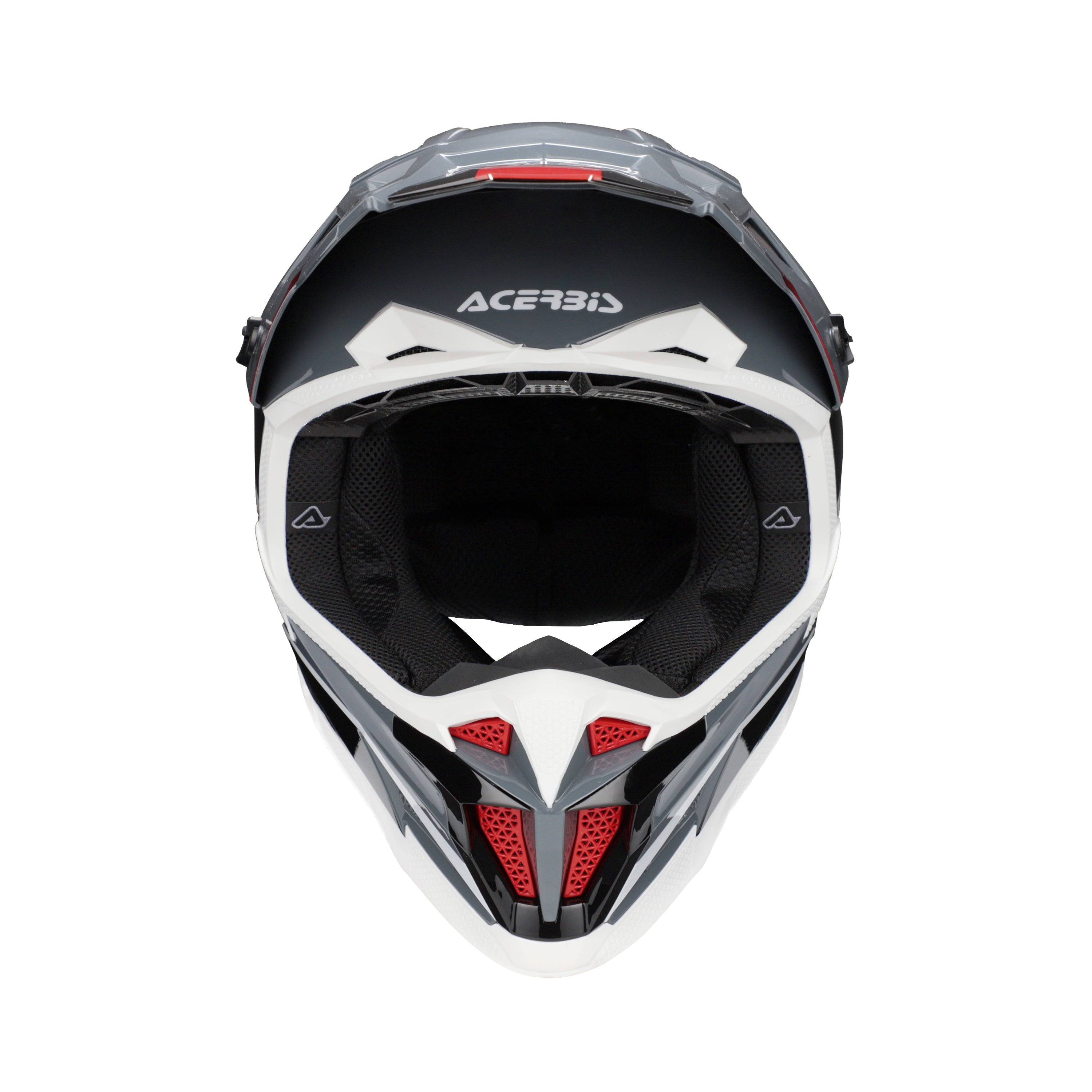Casque Acerbis T711 gris/noir cross enduro fibre - trois-quarts arrière