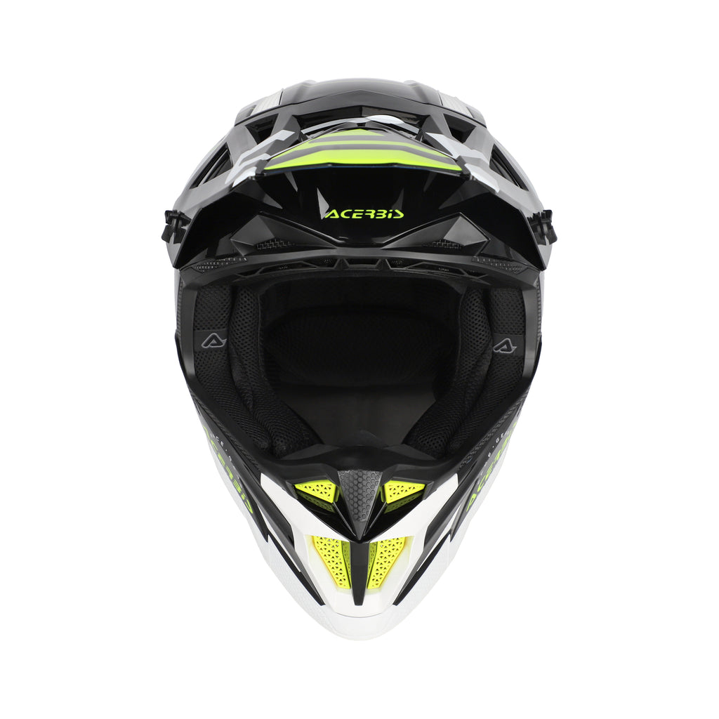 Casque Acerbis T711 noir/blanc cross enduro fibre - arrière