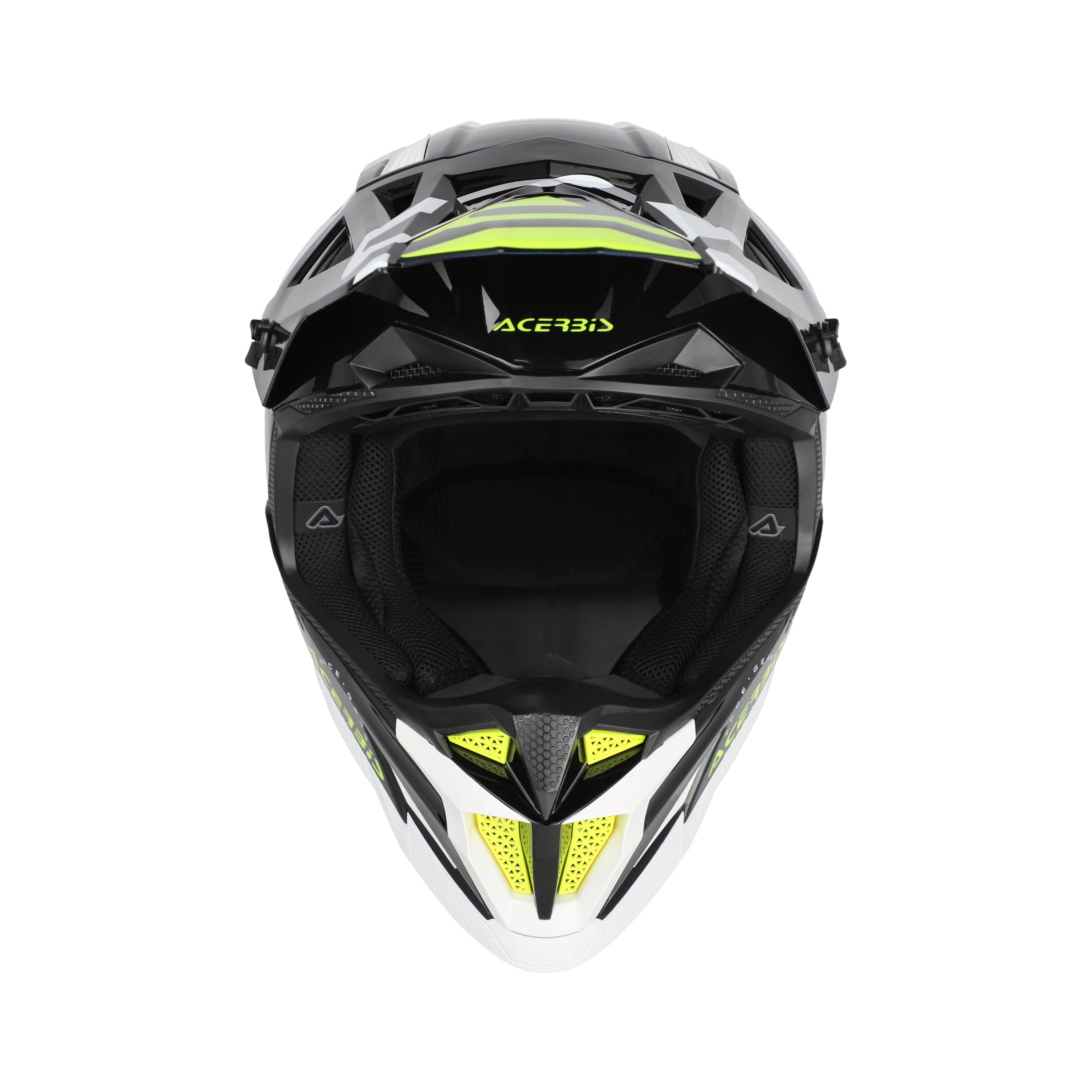 Casque Acerbis T711 noir/blanc cross enduro fibre - arrière