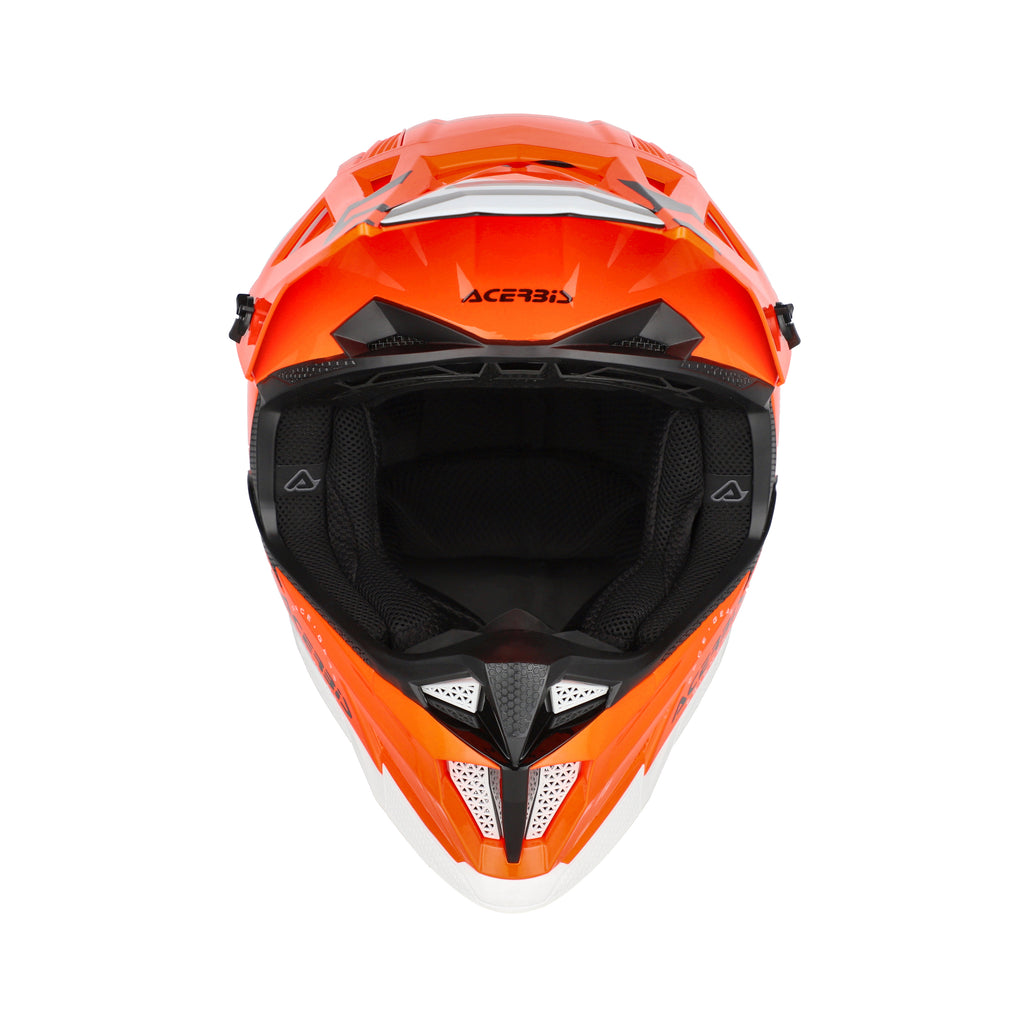 Casque Acerbis T711 orange fluo/noir cross enduro fibre - arrière
