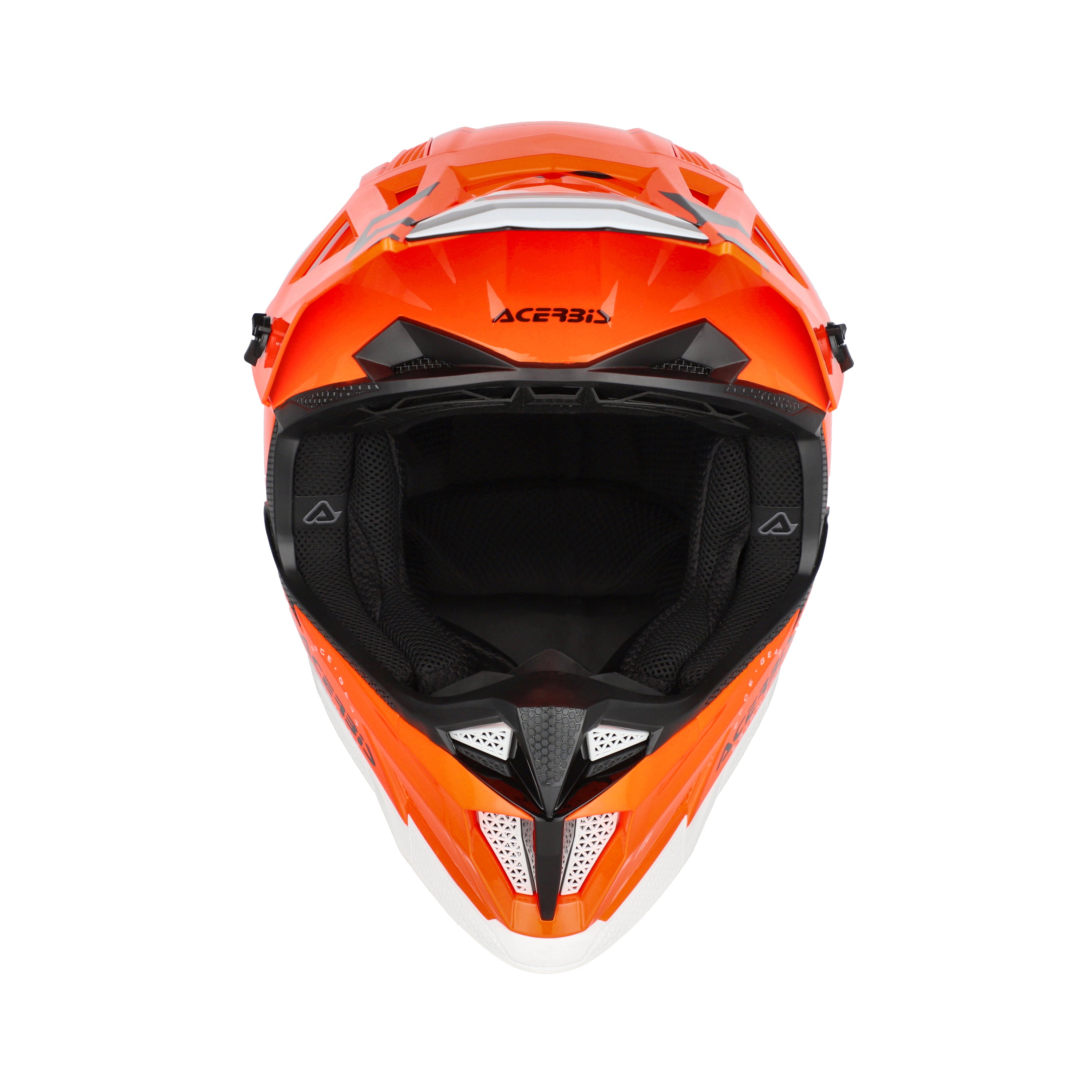Casque Acerbis T711 orange fluo/noir cross enduro fibre - arrière