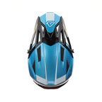 Casque Acerbis T711 bleu clair/blanc cross enduro fibre ECE 22-06 - face