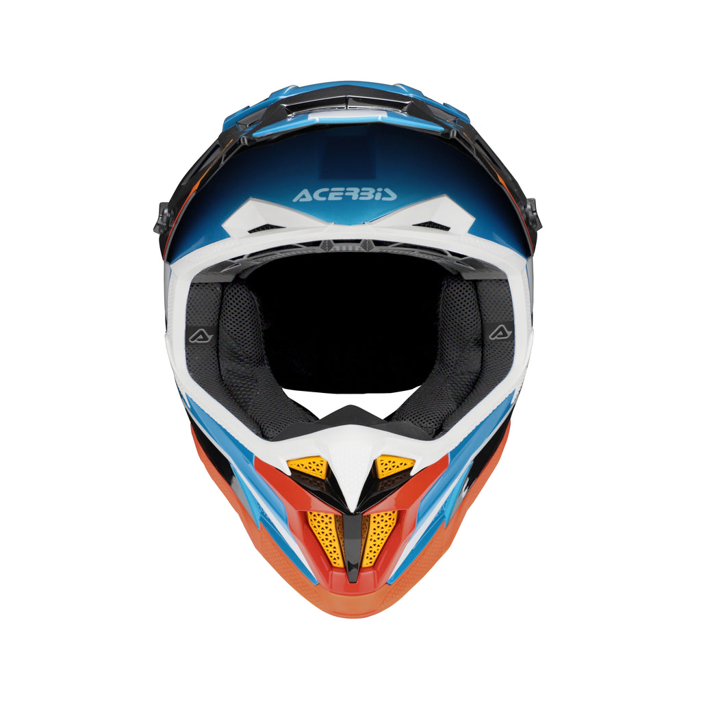 Casque Acerbis T711 bleu clair/blanc cross enduro fibre - arrière
