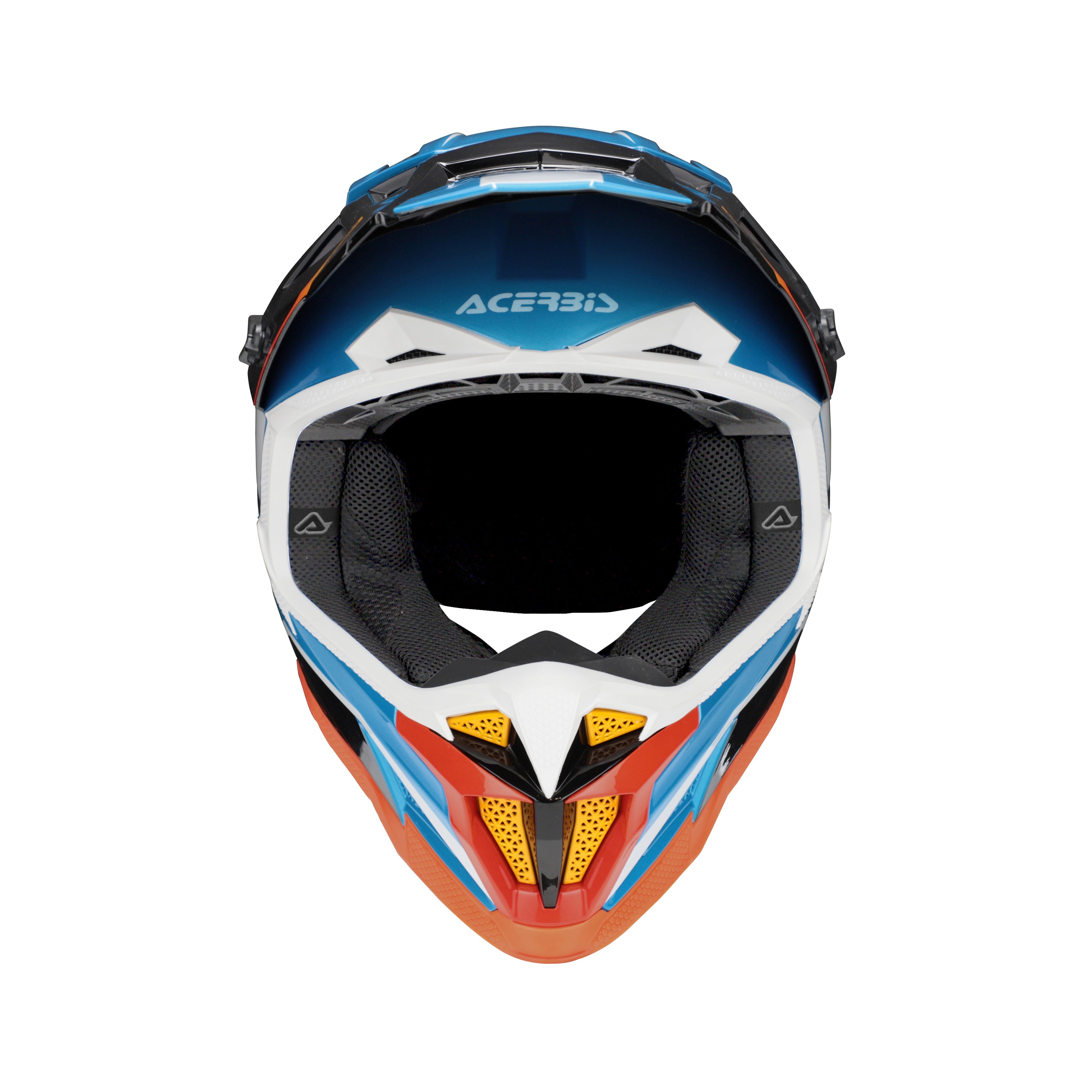 Casque Acerbis T711 bleu clair/blanc cross enduro fibre - arrière