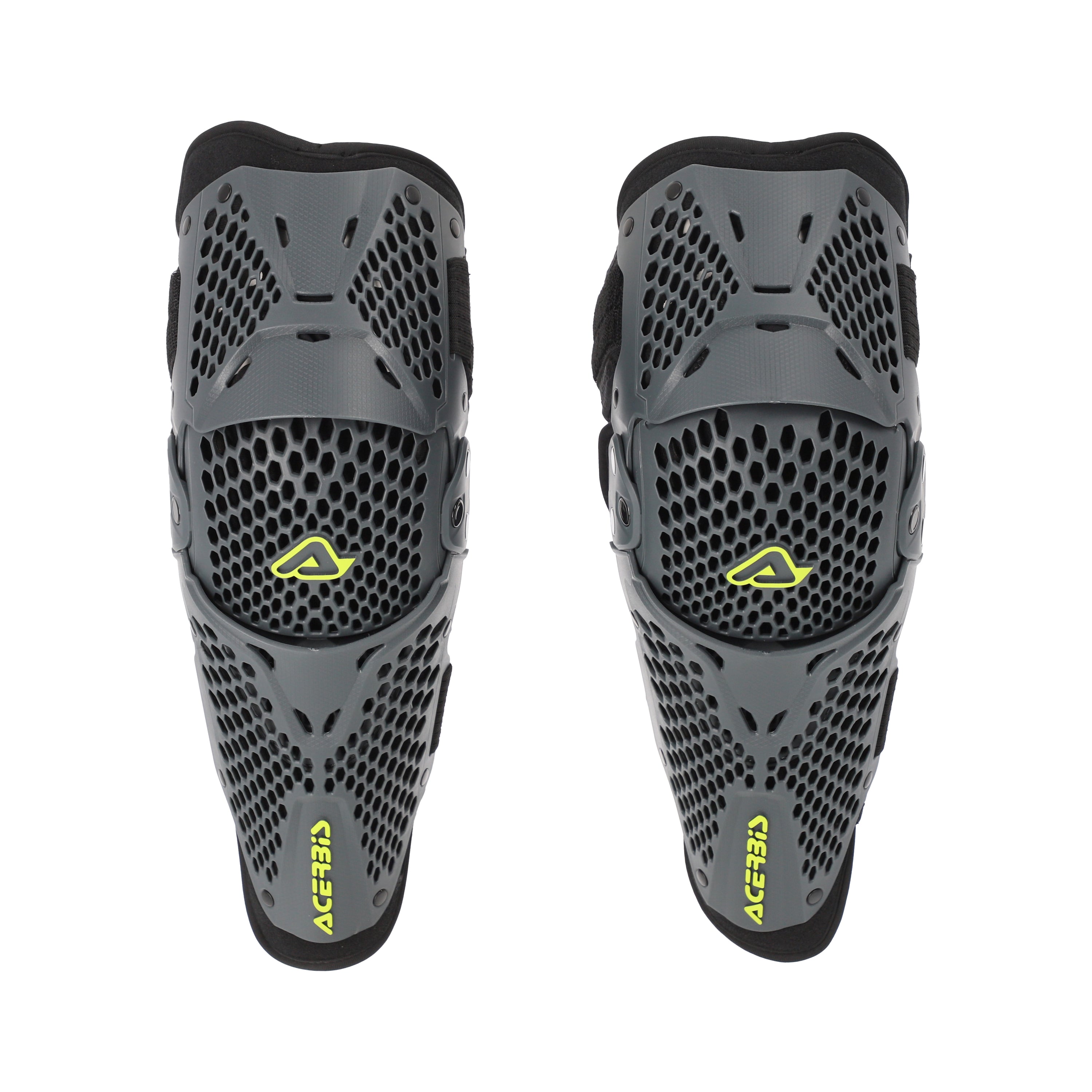 Acerbis K035 genouillère articulée moto cross enduro grise - vue face