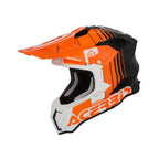 Casque Acerbis Airstrike-C orange/blanc cross enduro carbone ECE 22-06 - profil