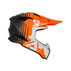 Casque Acerbis Airstrike-C orange/blanc cross enduro carbone ECE 22-06 - face