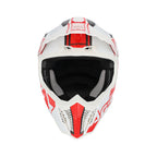 Casque Acerbis Airstrike-C blanc/rouge cross enduro carbone - arrière