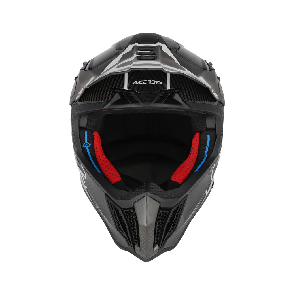 Casque Acerbis Airstrike-C noir/blanc cross enduro carbone - arrière