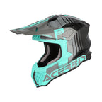 Casque Acerbis Airstrike-C turquoise cross enduro carbone ECE 22-06 - profil