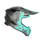 Casque Acerbis Airstrike-C turquoise cross enduro carbone ECE 22-06 - face