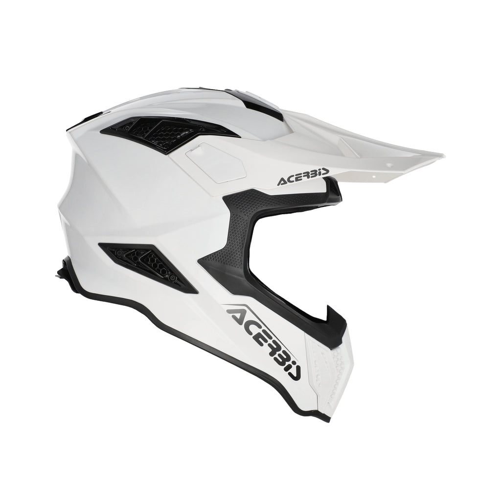 Casque Acerbis Airstrike-X blanc cross enduro fibre ECE 22-06 - face