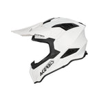 Casque Acerbis Airstrike-X blanc cross enduro fibre - trois-quarts avant