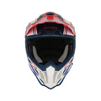 Casque Acerbis Airstrike-X blanc/bleu/rouge cross enduro fibre - arrière