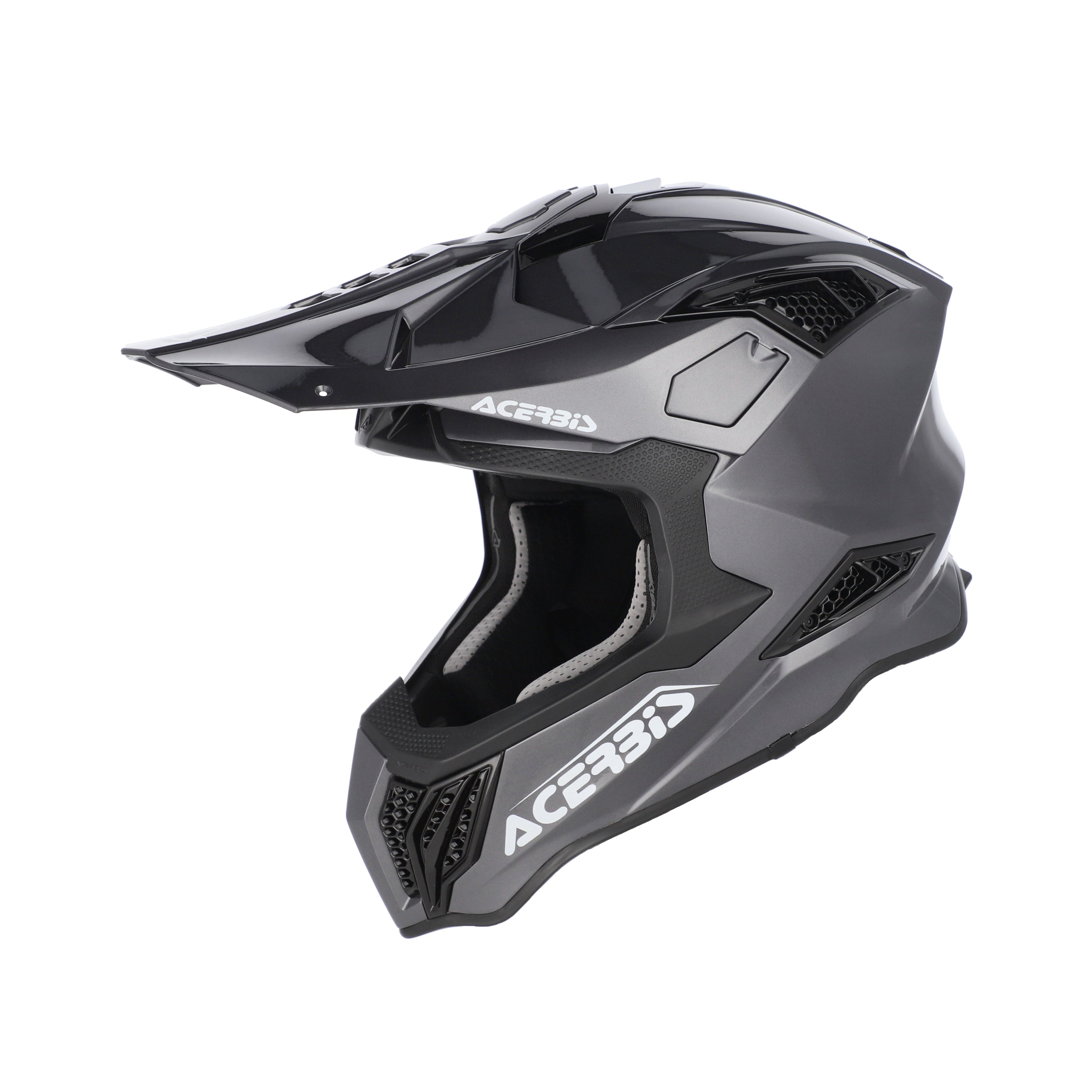 Casque Acerbis Airstrike-X gris cross enduro fibre ECE 22-06 - profil