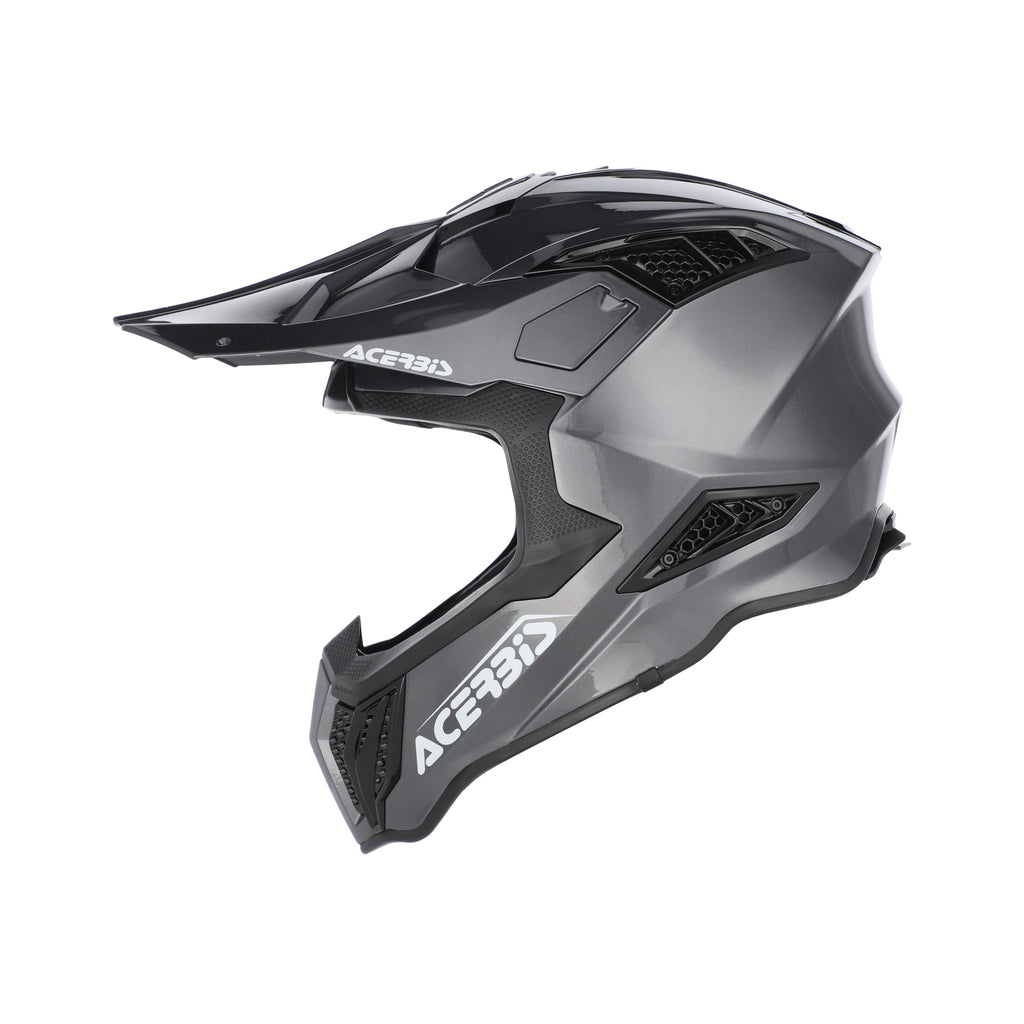 Casque Acerbis Airstrike-X gris cross enduro fibre - trois-quarts avant