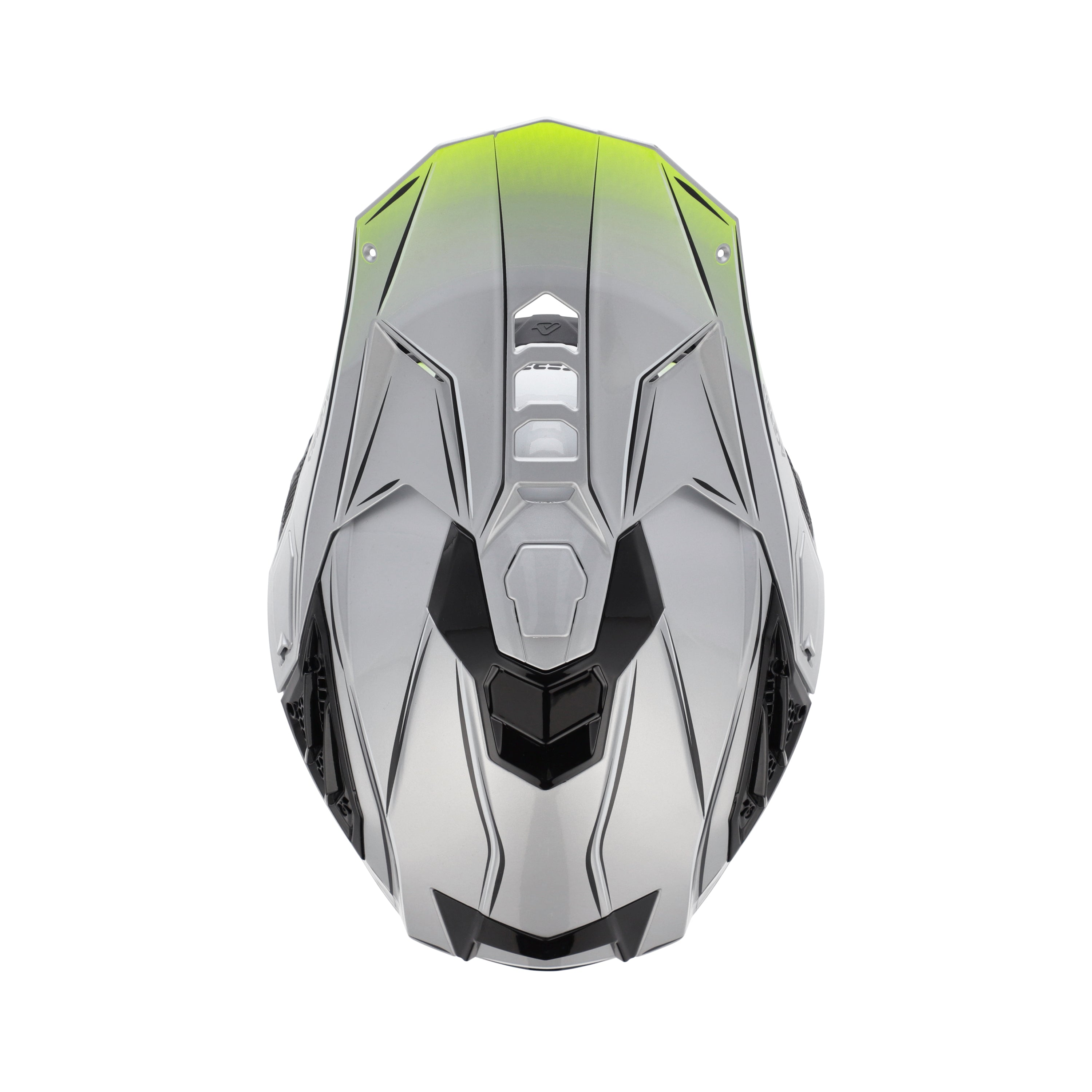 Casque Acerbis Airstrike-X gris/jaune cross enduro fibre - trois-quarts arrière