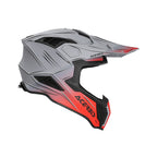 Casque Acerbis Airstrike-X gris/rouge cross enduro fibre ECE 22-06 - face