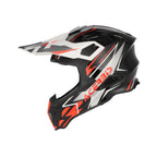 Casque Acerbis Airstrike-X noir/orange fluo cross enduro fibre - trois-quarts avant