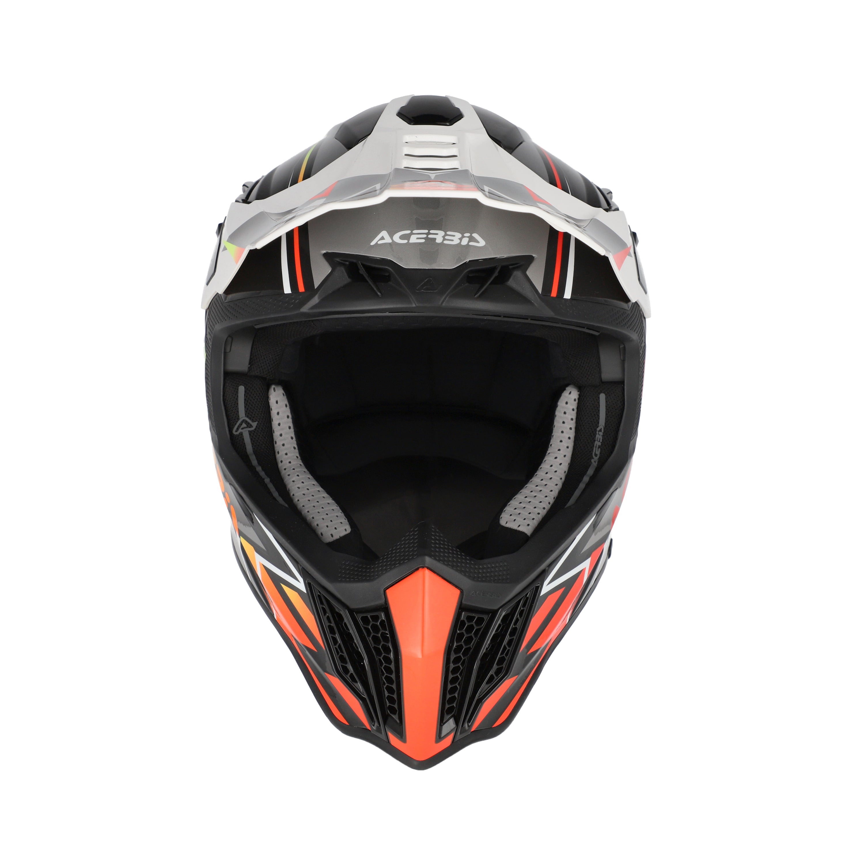 Casque Acerbis Airstrike-X noir/orange fluo cross enduro fibre - arrière