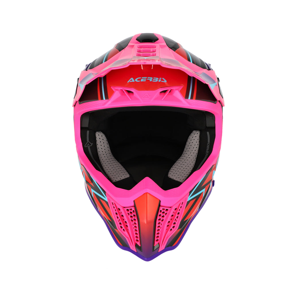 Casque Acerbis Airstrike-X noir/rose cross enduro fibre - arrière