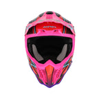 Casque Acerbis Airstrike-X noir/rose cross enduro fibre - arrière
