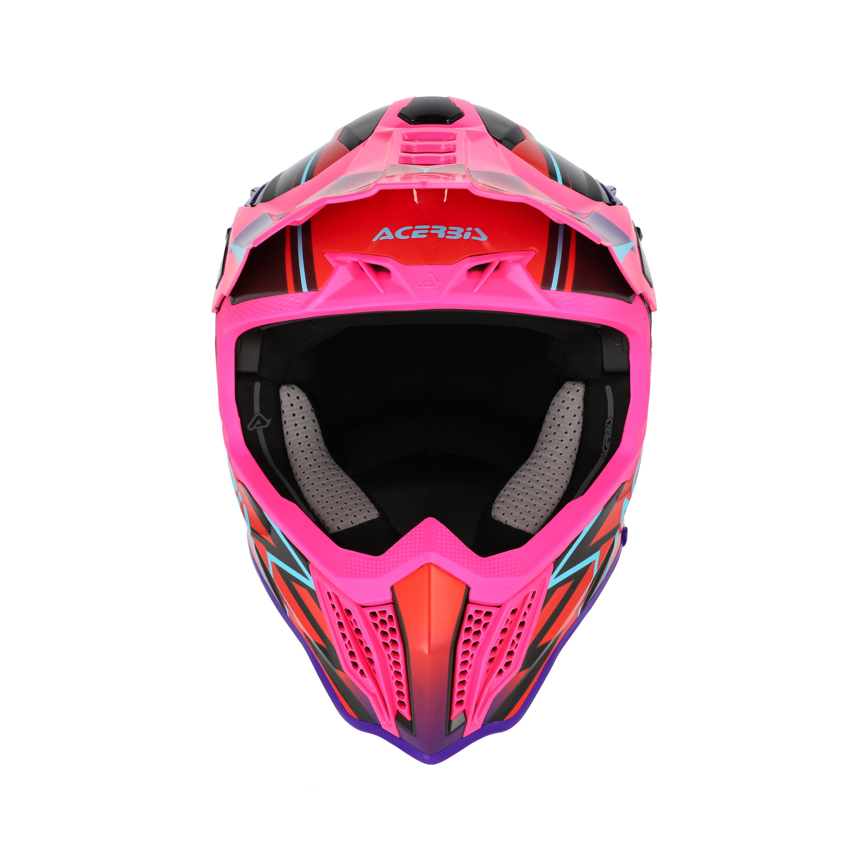 Casque Acerbis Airstrike-X noir/rose cross enduro fibre - arrière