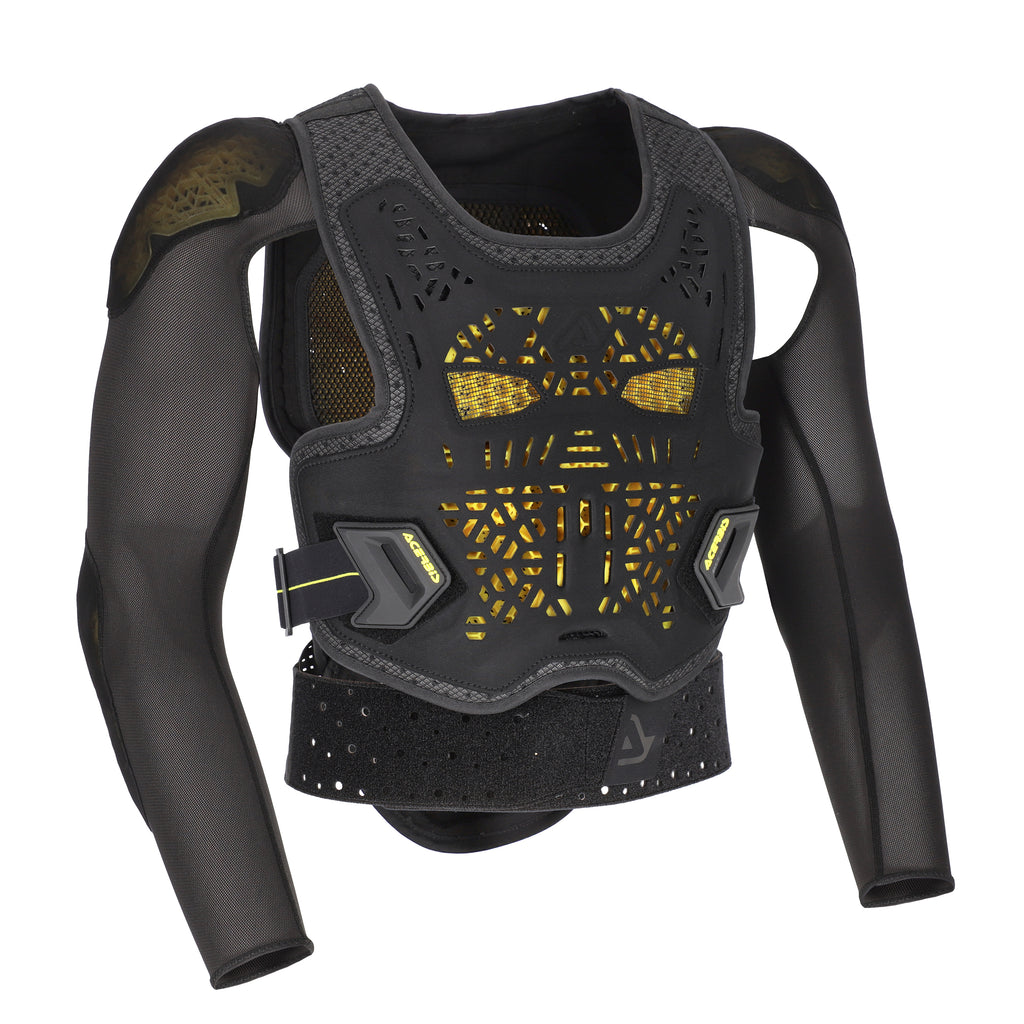 Acerbis Plasma 2.0 gilet de protection ventilé moto cross enduro noir jaune - vue face