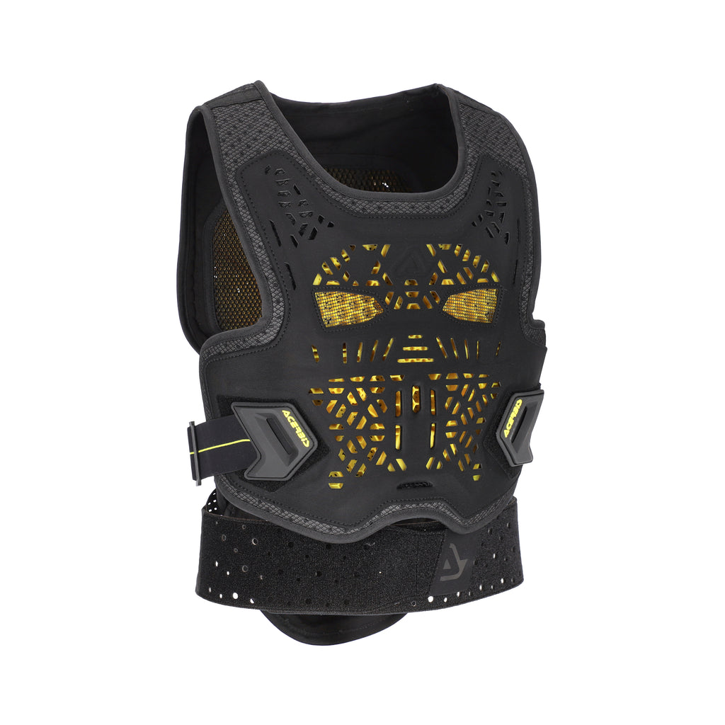 Acerbis DNA 2.0 plastron de protection moto cross enduro noir jaune - vue face