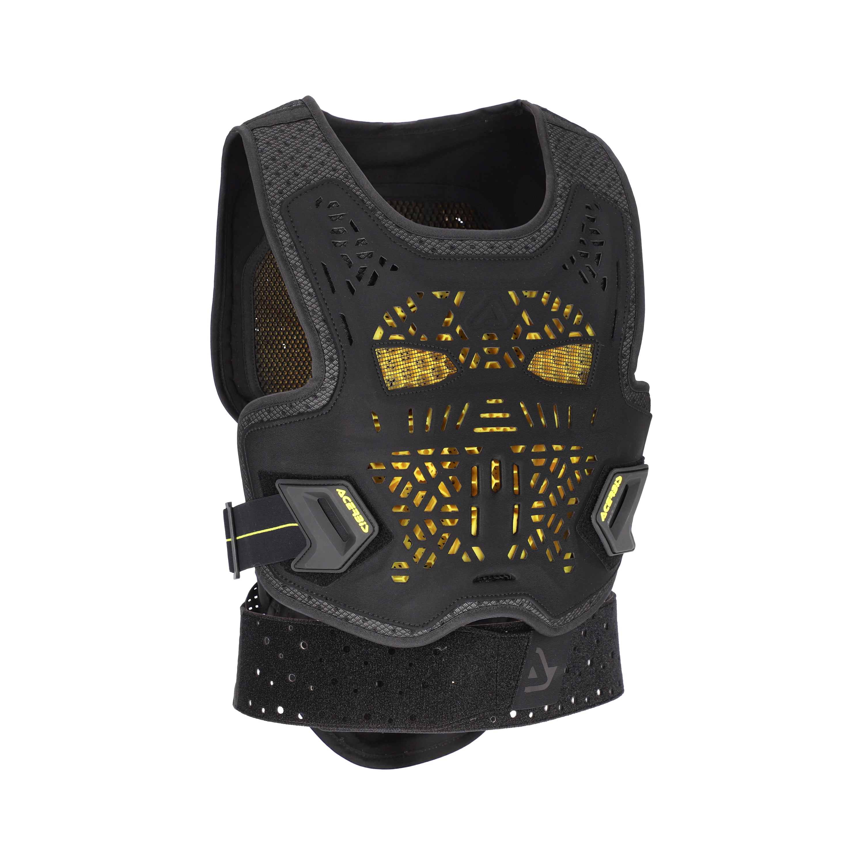 Acerbis DNA 2.0 plastron de protection moto cross enduro noir jaune - vue face