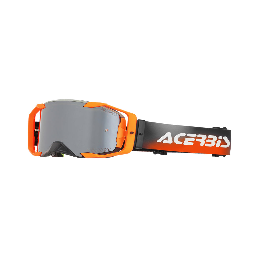 Masque Acerbis Vortex Mirror orange/gris cross enduro écran miroir - profil