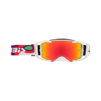Masque Acerbis Vortex Mirror blanc/rouge cross enduro écran miroir - trois-quarts