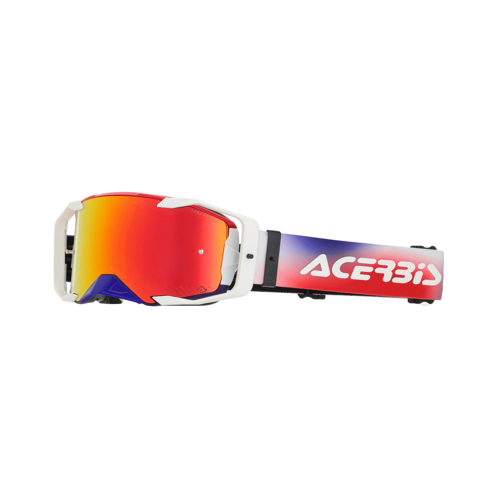 Masque Acerbis Vortex Mirror bleu/rouge cross enduro écran miroir - profil