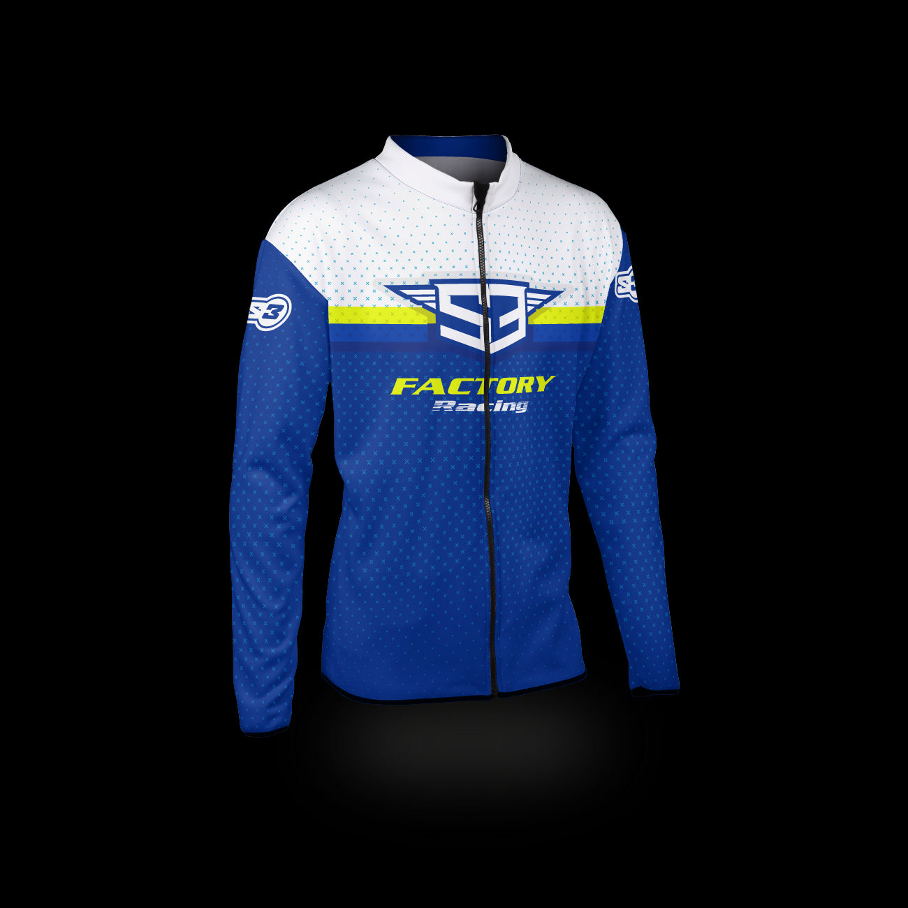 Veste Softshell Racing Bleu S3 Parts