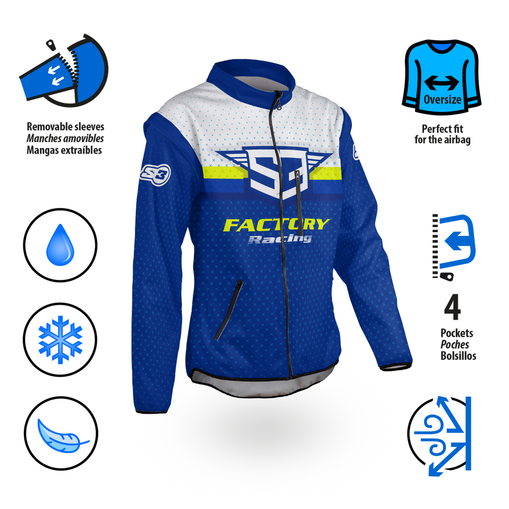 Veste sans Manche Racing Bleu S3 PARTS