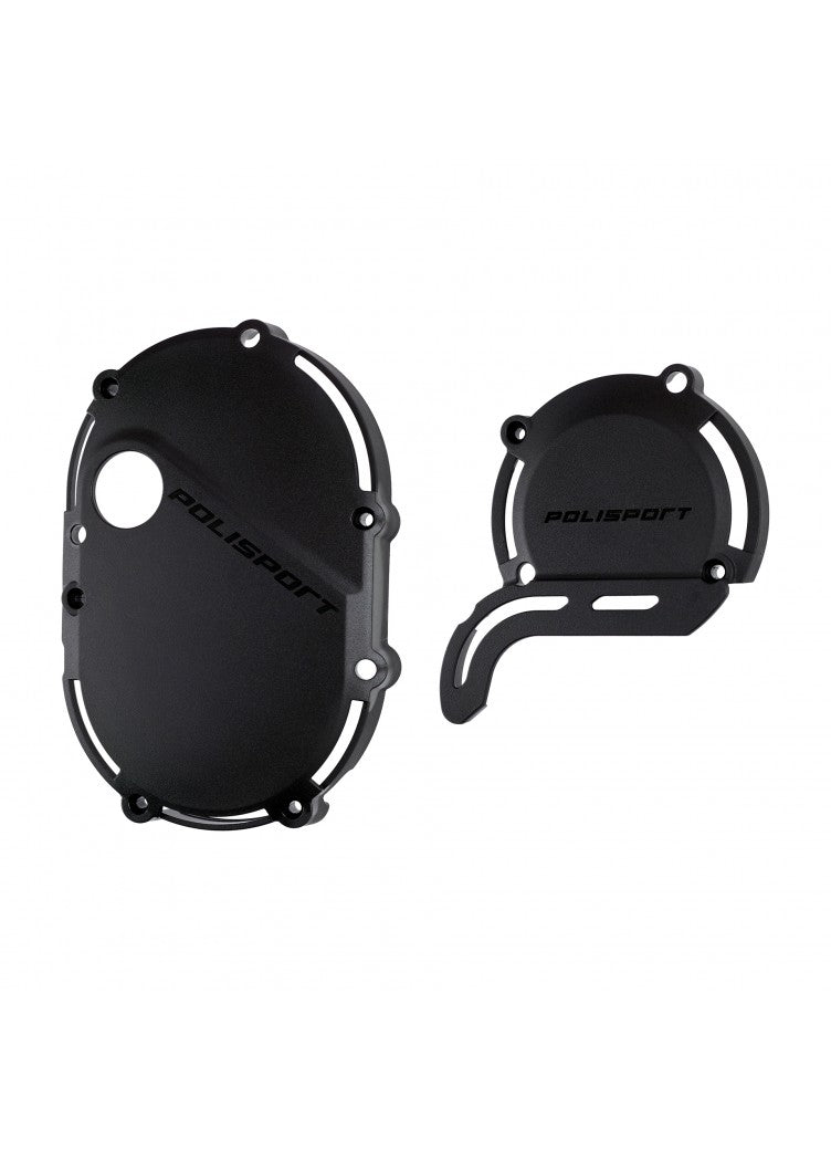Kit protection carter Polisport noir pour Stark Varg 2023-2026 – protège-carter embrayage, pompe à eau et allumage