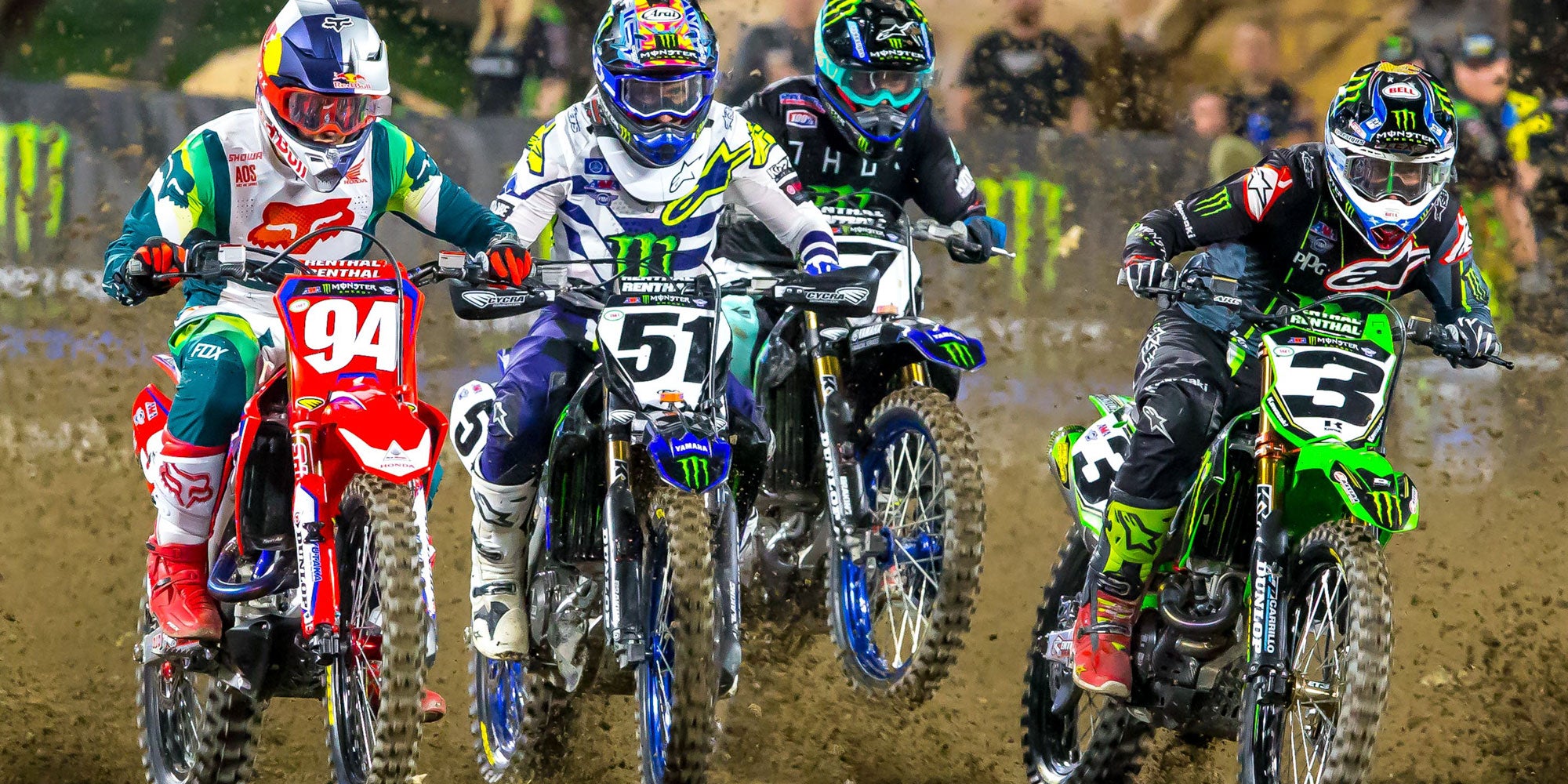 Guidon Renthal Fatbar cross enduro - départ de course de motocross