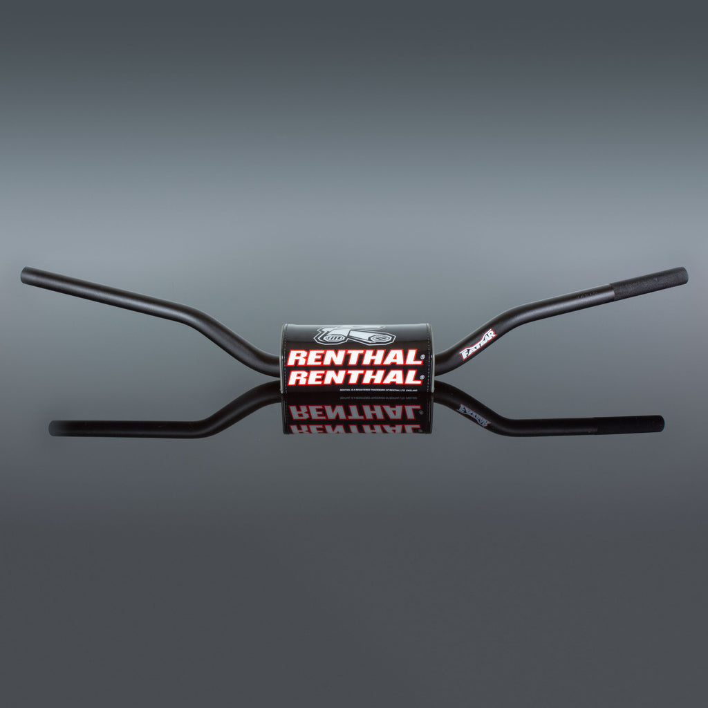 Guidon Renthal Fatbar 826 KTM High noir cross enduro aluminium 7010 T6 avec mousse - vue de face