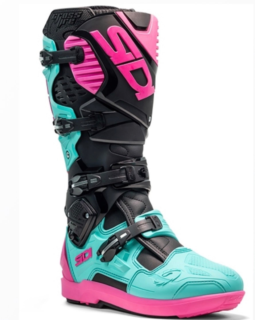 Bottes Sidi Crossfire 3 SRS Turquoise / Rose