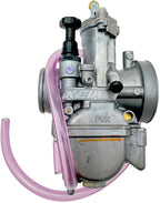 Carburateur Keihin PWK28 réf. 1000-28S-A00 côté vis de ralenti à gauche moto 2 temps - vue de profil