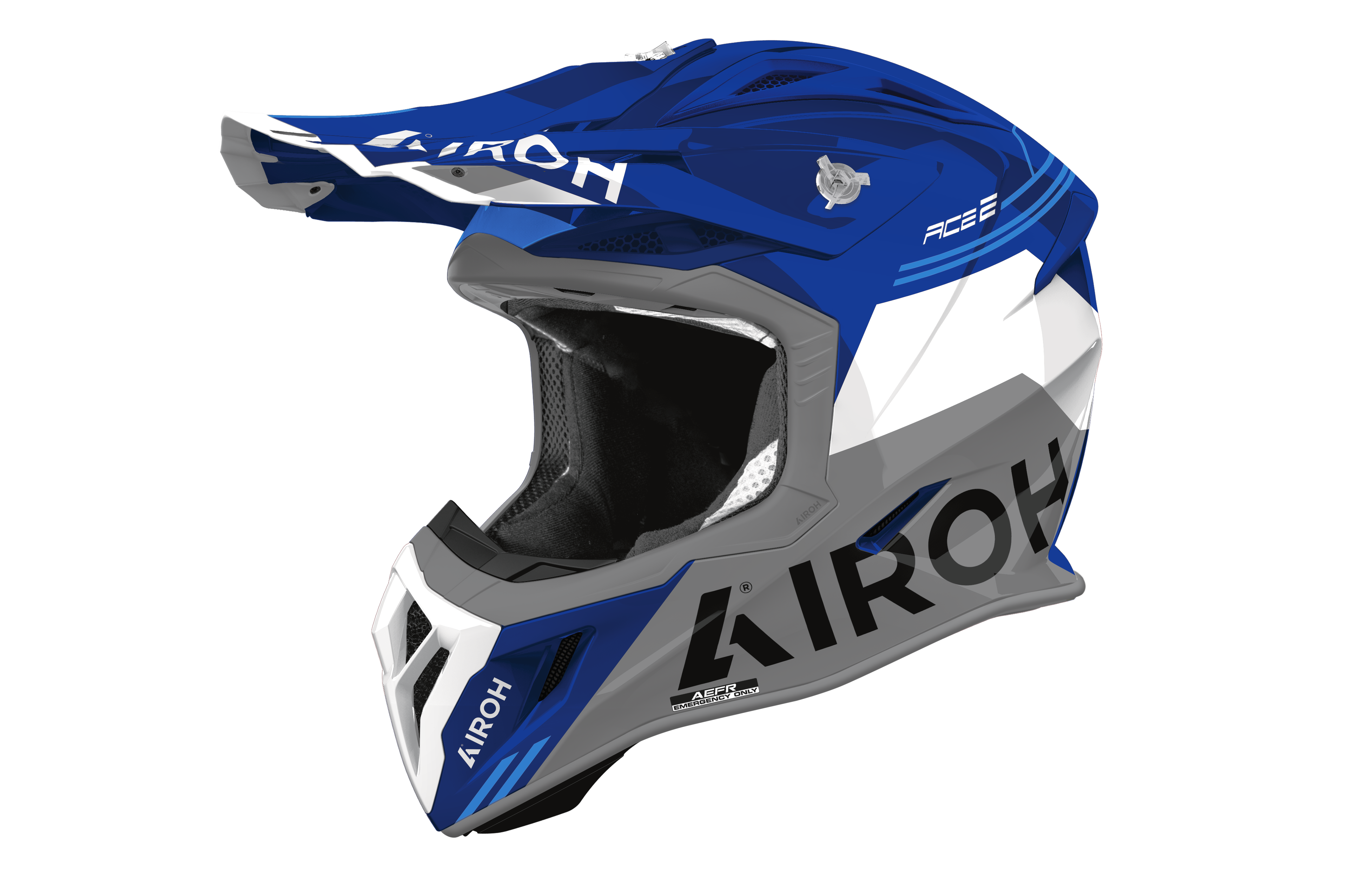 Casque Aviator Ace 2 Bleu Gris AIROH