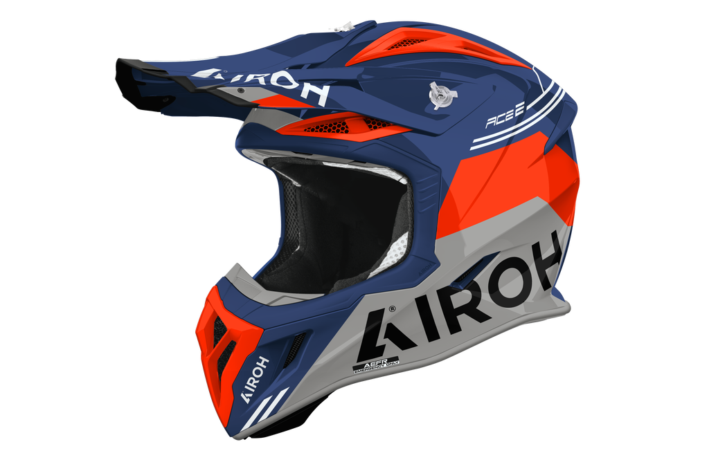 Casque Aviator Ace 2 Bleu Orange AIROH