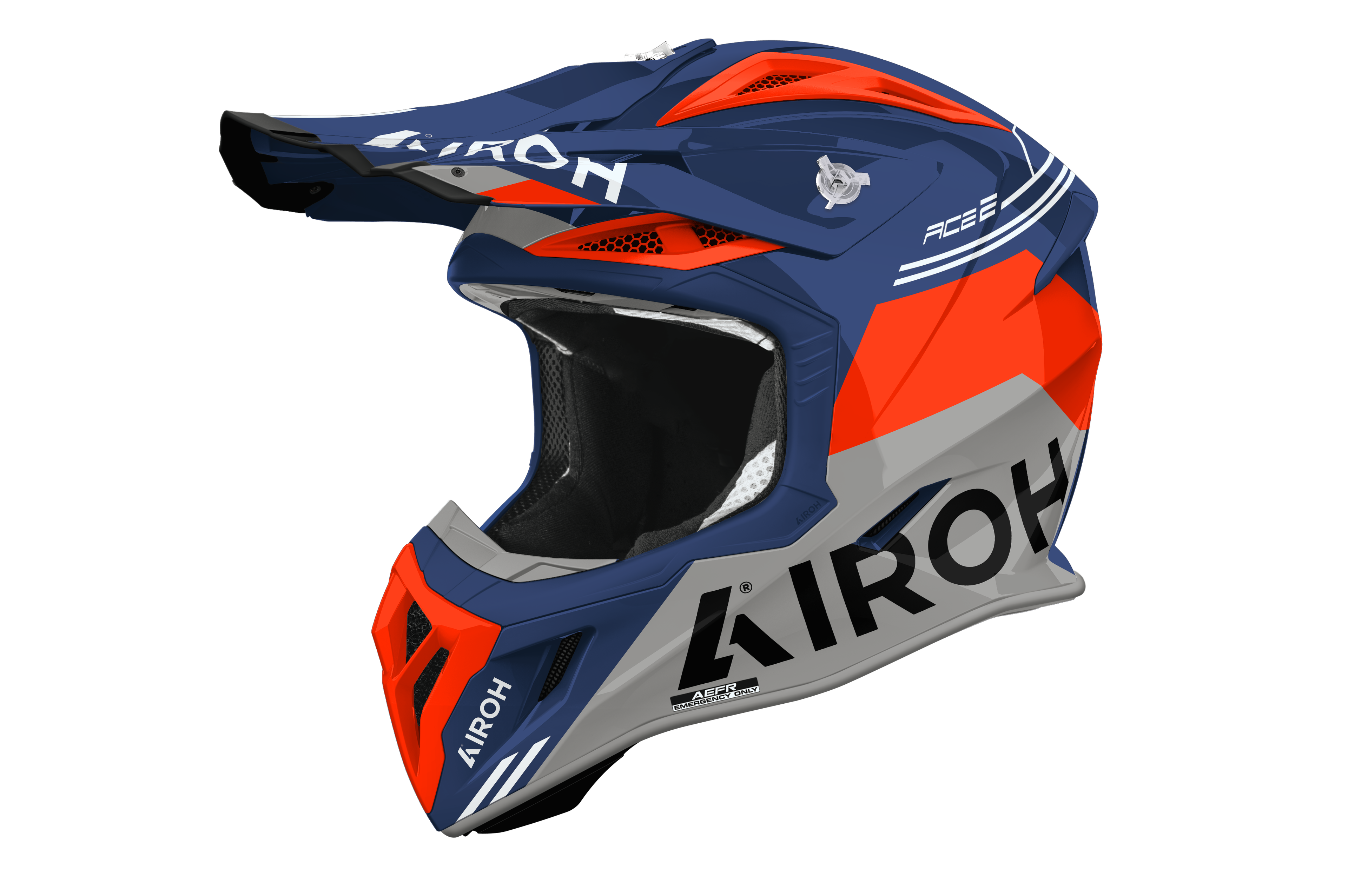 Casque Aviator Ace 2 Bleu Orange AIROH