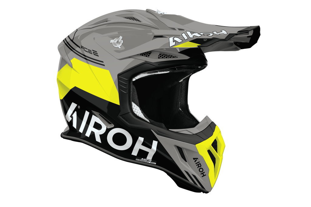 Casque Aviator Ace 2 Jaune Gris AIROH